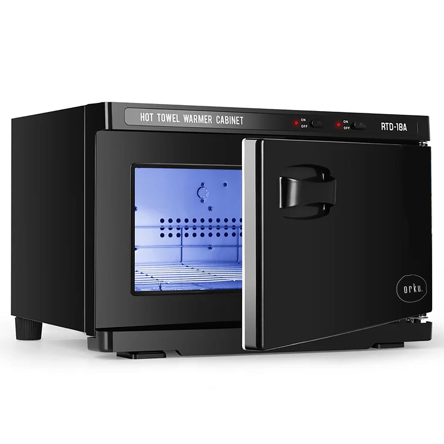 Orku 18L Black UV Electric Towel Warmer Steriliser Cabinet Salon Heat Sanitiser