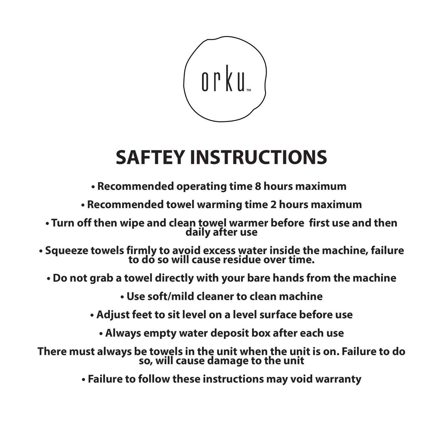 Orku 18L Black UV Electric Towel Warmer Steriliser Cabinet Salon Heat Sanitiser