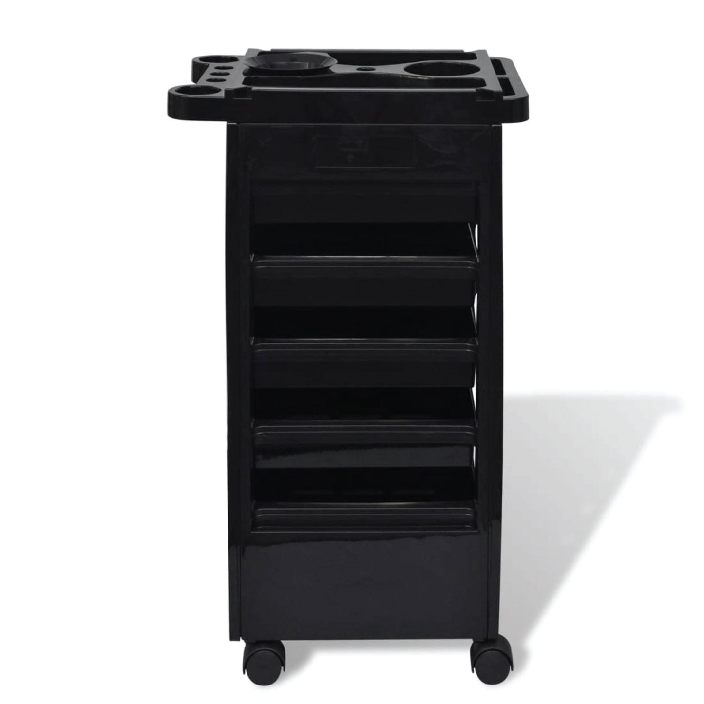 Ellie & Ruby 6 Tier Hairdressing Trolley Black 82x49x32cm Salon Rolling Cart