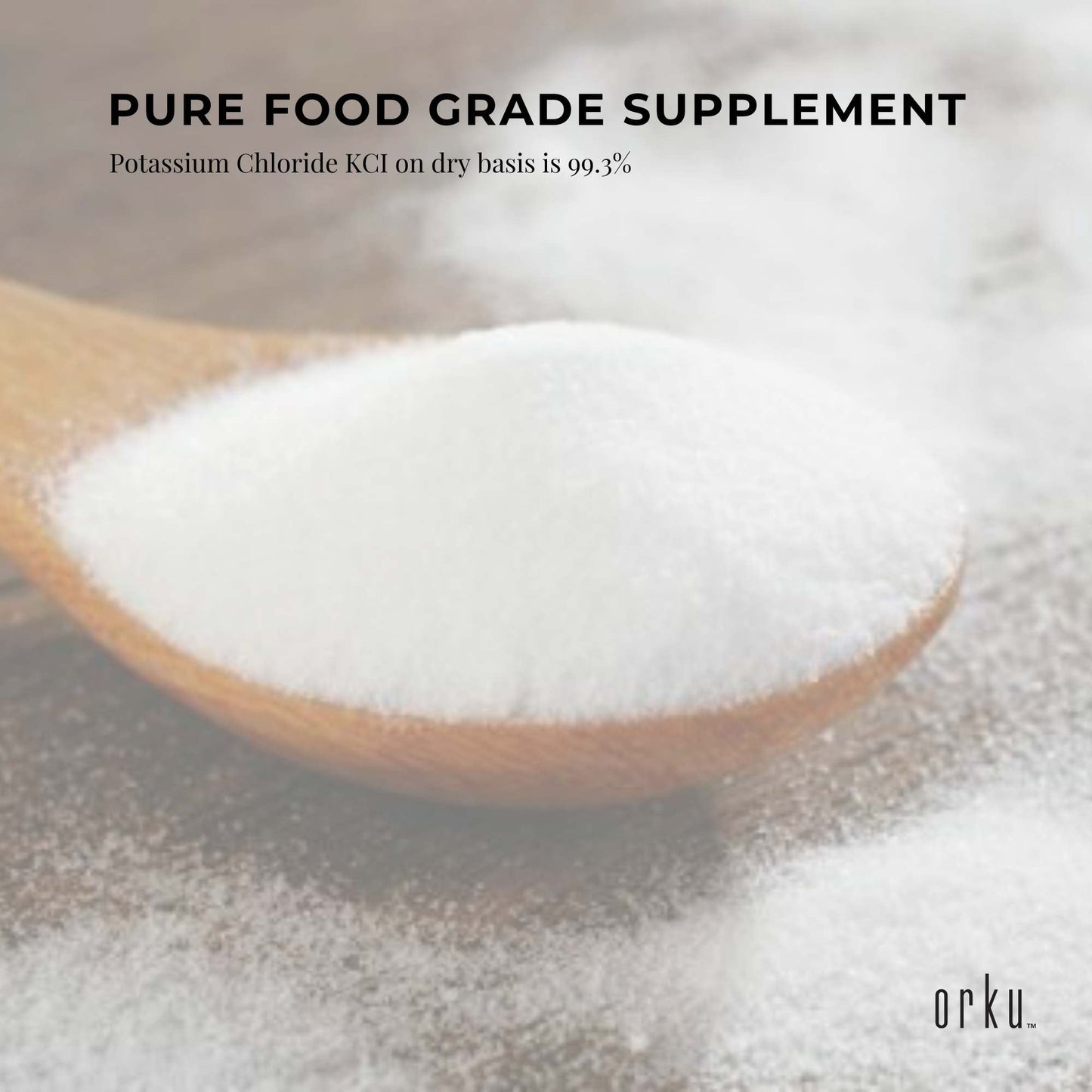 Potassium Chloride Powder Tub - Pure KCL E508 Food Grade Salt Replacer Bulk