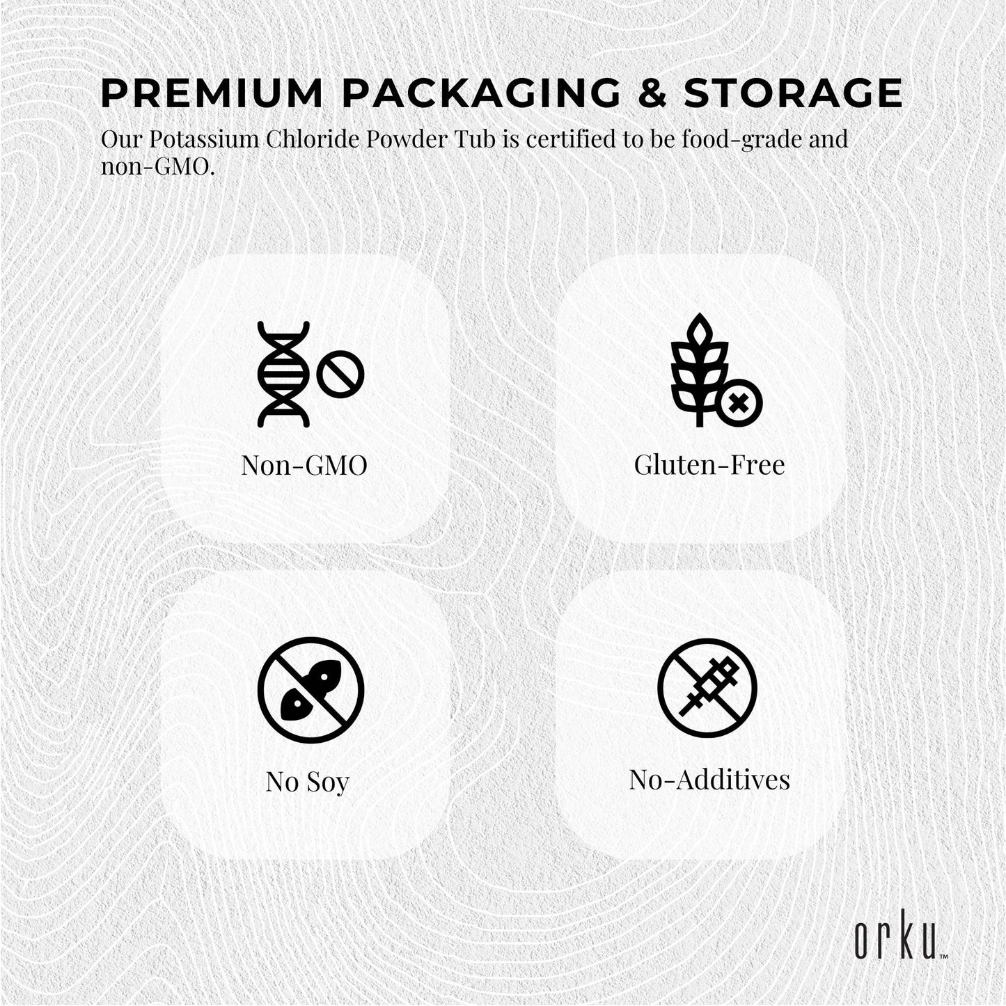 Potassium Chloride Powder Tub - Pure KCL E508 Food Grade Salt Replacer Bulk