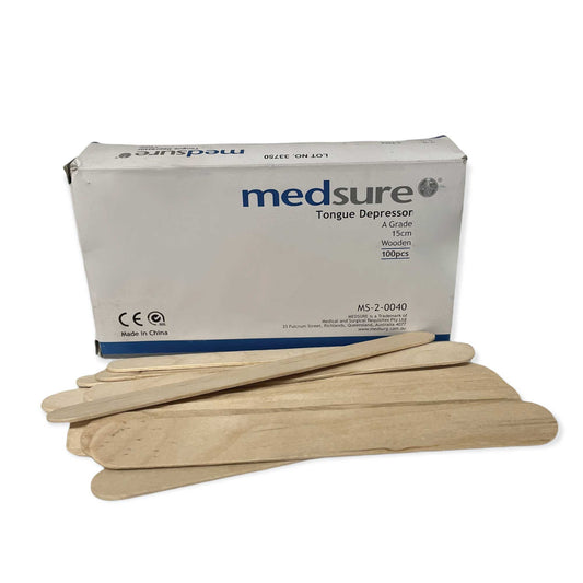 Ellie & Ruby 100x Wooden Tongue Depressors Waxing Spatula Applicator Sticks 6"