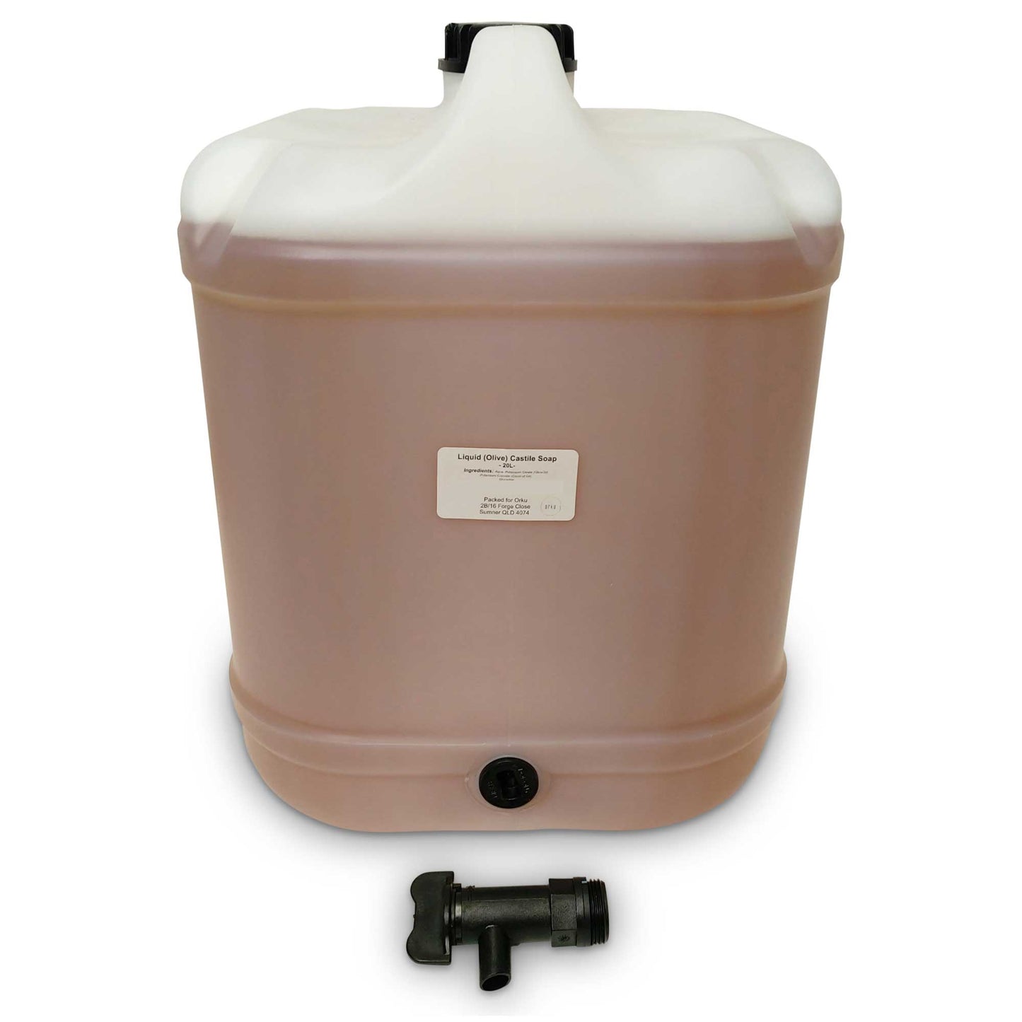 Orku Liquid Castile Soap - Pure Unscented Natural Olive Oil Base Concentrate