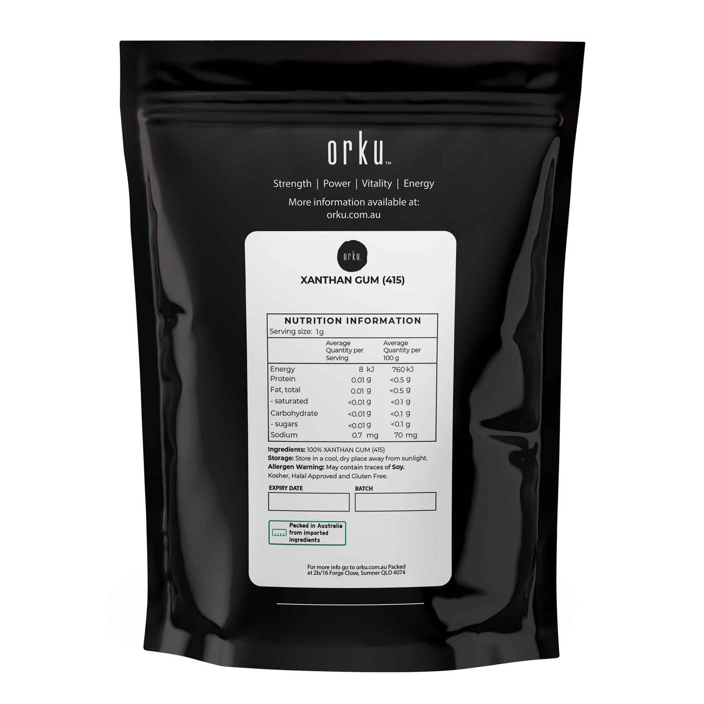 Orku Xanthan Gum Thickener Pure Fine Powder 200 Mesh FCC E415 Food Additive
