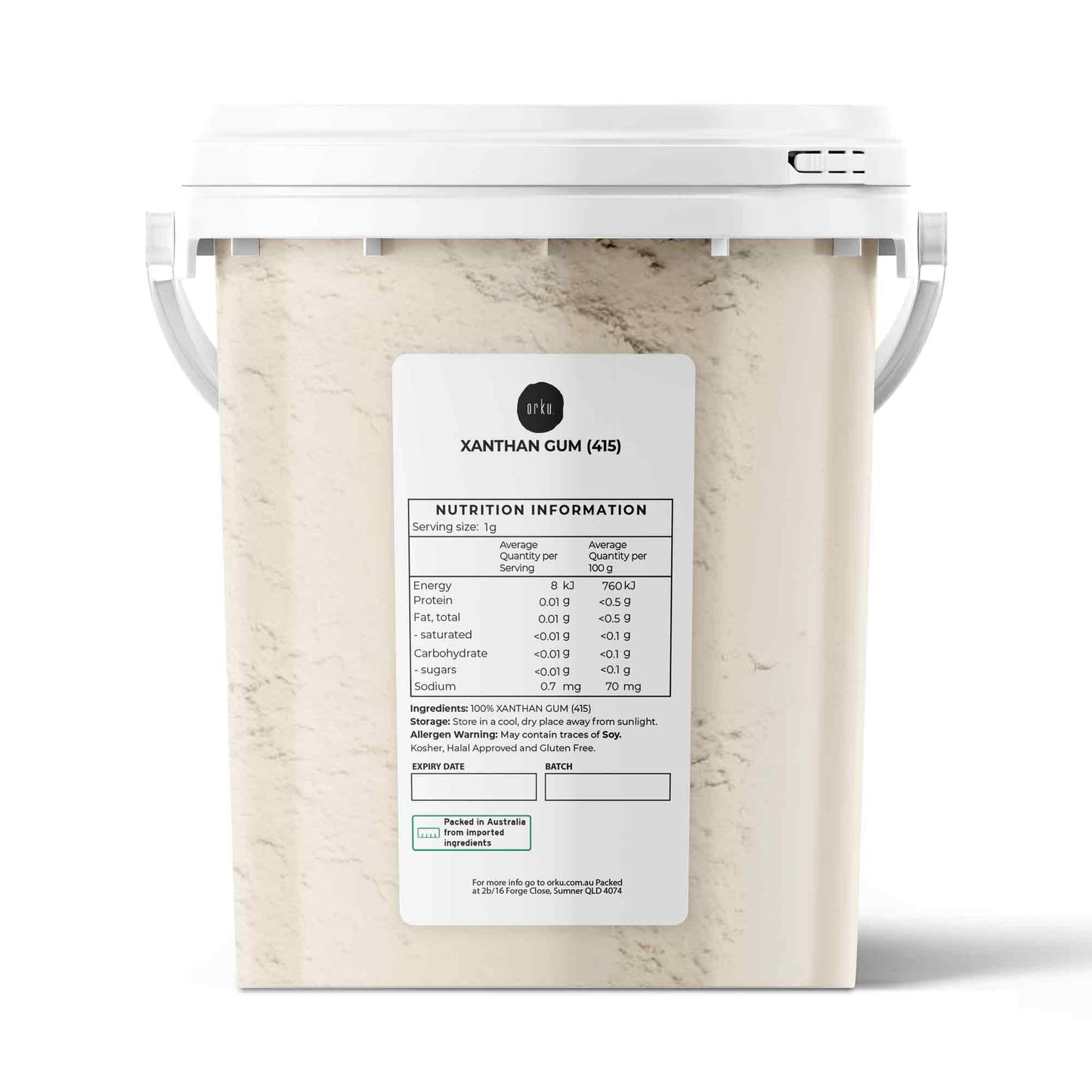 Orku Xanthan Gum Thickener Pure Fine Powder 200 Mesh FCC E415 Food Additive