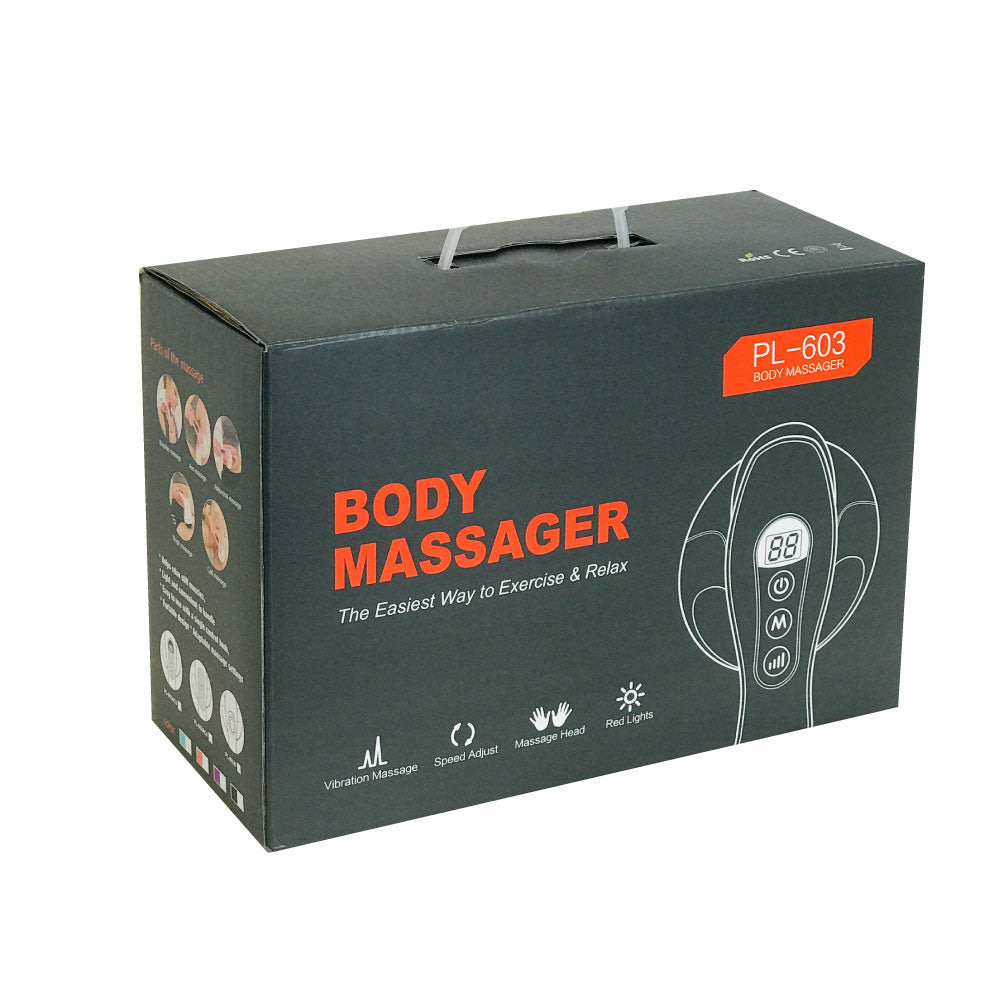 Orku Handheld Body Massager 4 Heads - Adjustable Speed for Neck Back Legs