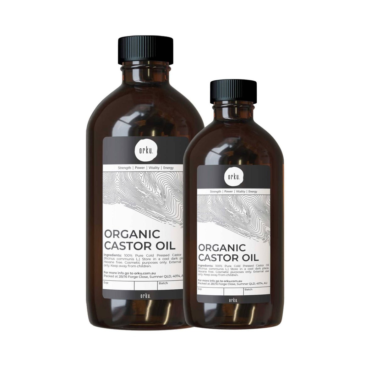 Orku Organic Castor Oil - Hexane Free Cold Pressed