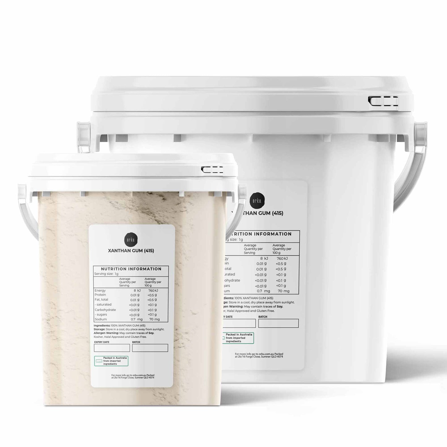 Orku Xanthan Gum Thickener Pure Fine Powder 200 Mesh FCC E415 Food Additive