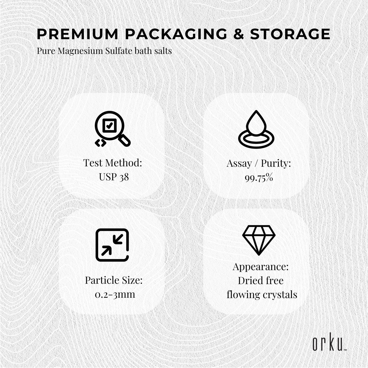 Orku 12 x 1Kg Epsom Salt Magnesium Sulphate Bath Salts Skin Body
