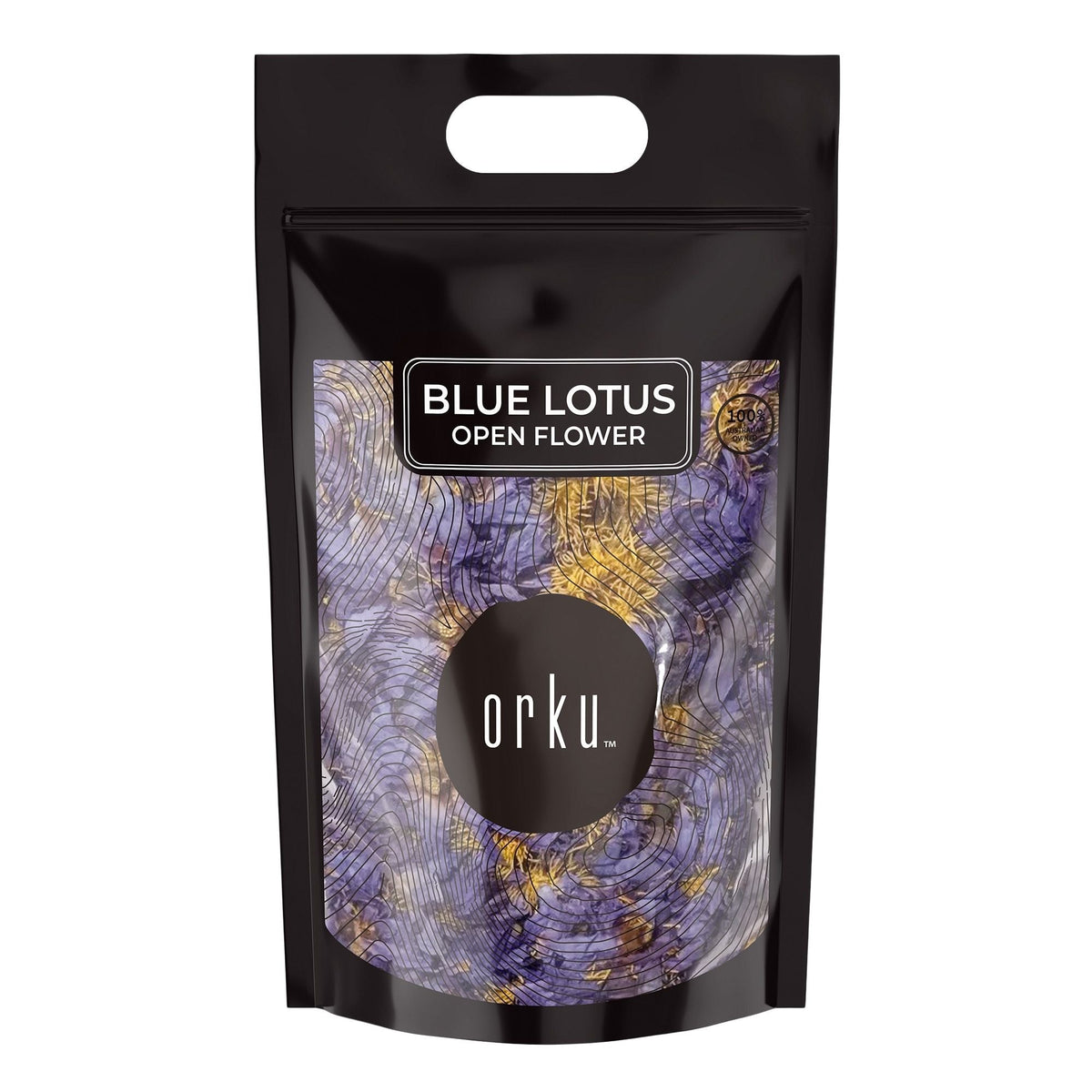 Orku Blue Lotus Flowers - Dried Whole Open Lily Nymphaea Caerulea