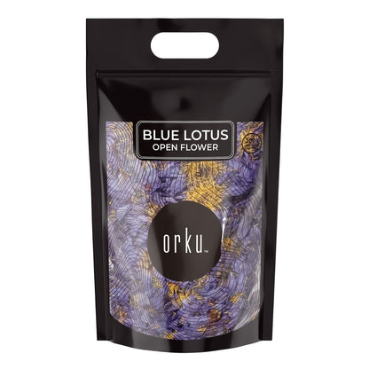 Orku Blue Lotus Flowers - Dried Whole Open Lily Nymphaea Caerulea