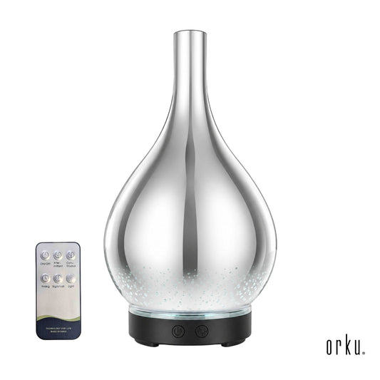 Orku Essential Oil Aroma Diffuser - Mirror 3D Fireworks Light USB Remote