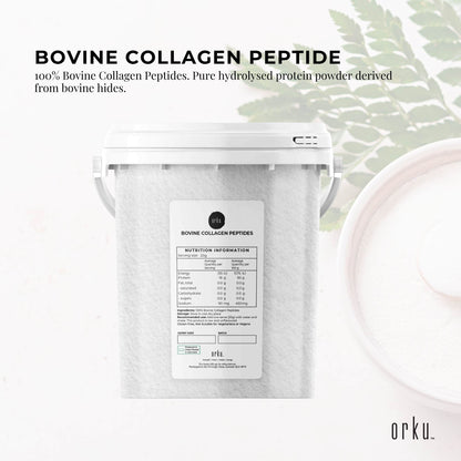 Orku Bovine Collagen Peptides Powder Tub - Hydrolysed Protein Unflavoured