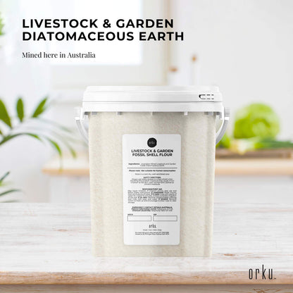 Orku Fossil Shell Flour Tubs - Livestock Garden and Pet Diatomaceous Earth