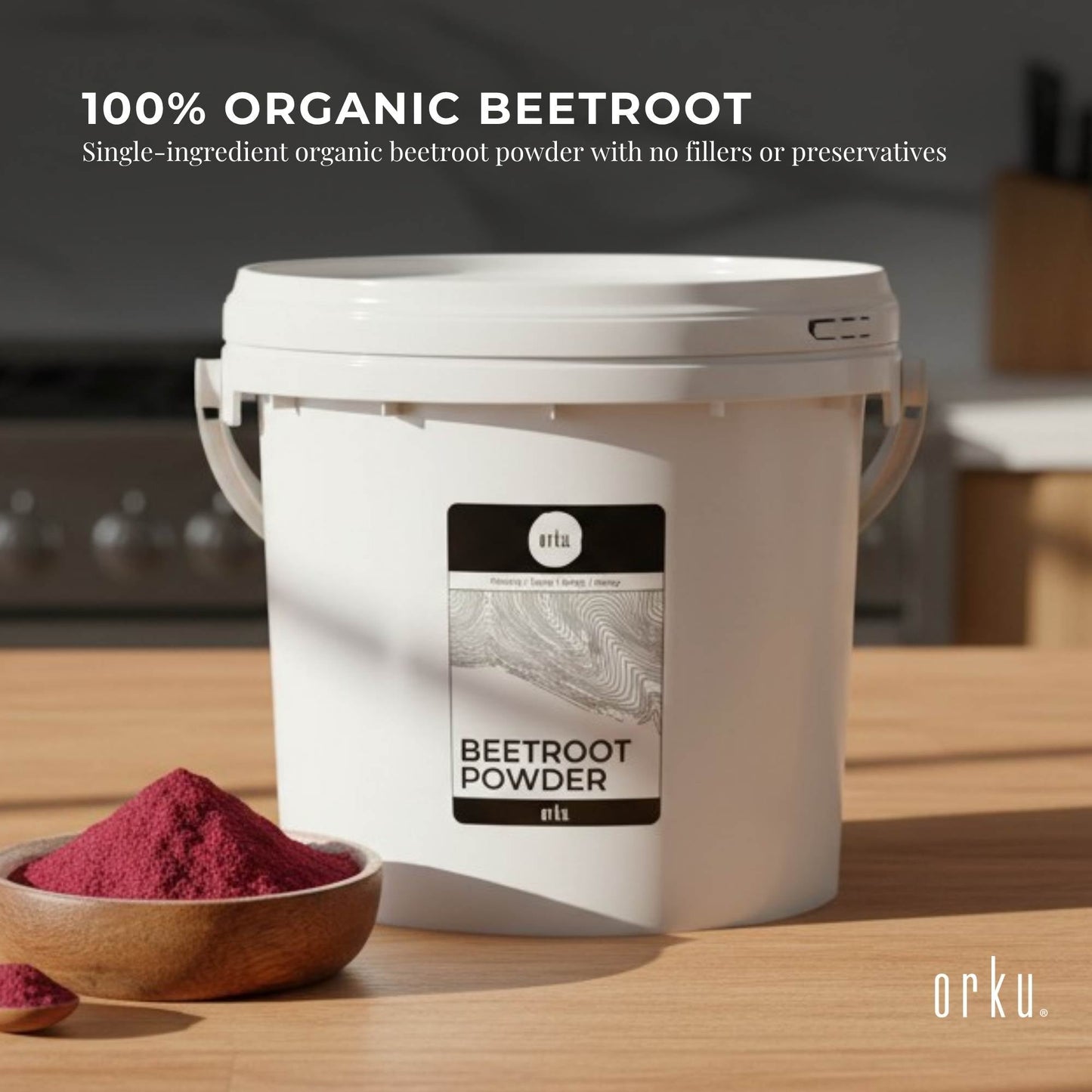 Orku Organic Beetroot Powder ACO Certified 100% Pure Beet Root Tubs