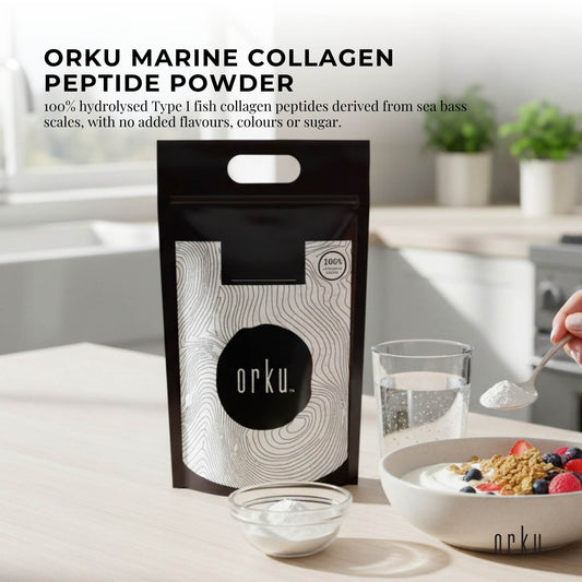 Orku Marine Collagen Peptide Powder Bags - Pure Type I Hydrolysed Protein