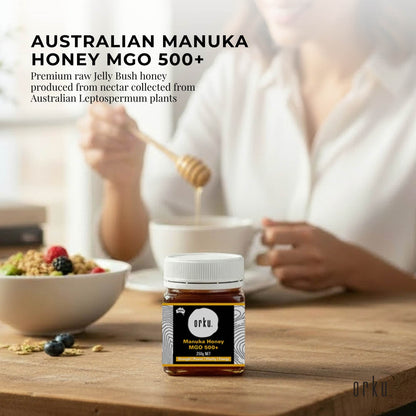 Orku MGO 500+ Australian Manuka Honey 250g - Raw Jelly Bush Honey