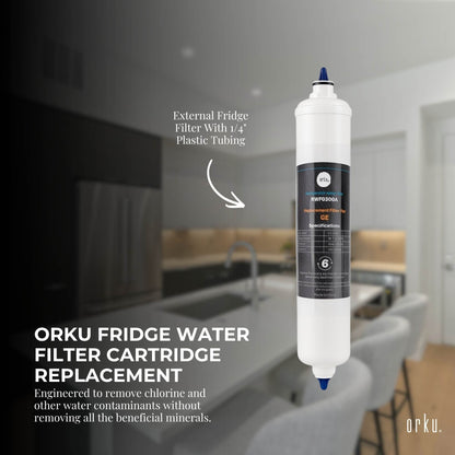 Orku Fridge Water Filter - Universal External Cartridge Replacement - RWF0300A