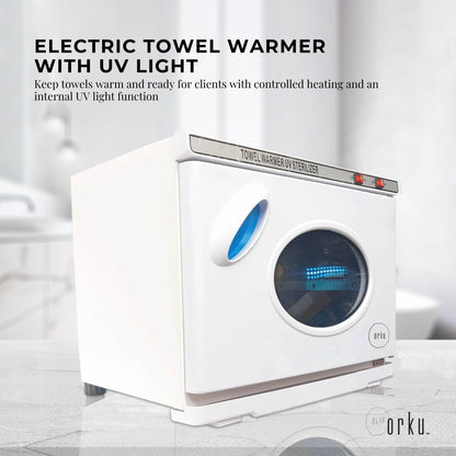 Orku 25L Electric Towel Warmer UV Cabinet Salon Spa White