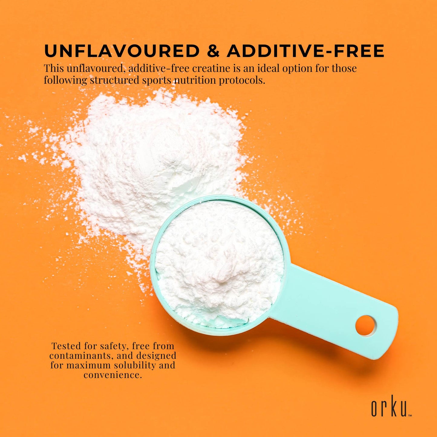 Orku Creatine Monohydrate Powder - 200 Mesh Micronised | 99.9% Purity