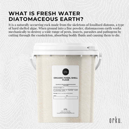 Organic Fine Diatomaceous Earth Tubs - Food Grade Fossil Shell Flour Powder