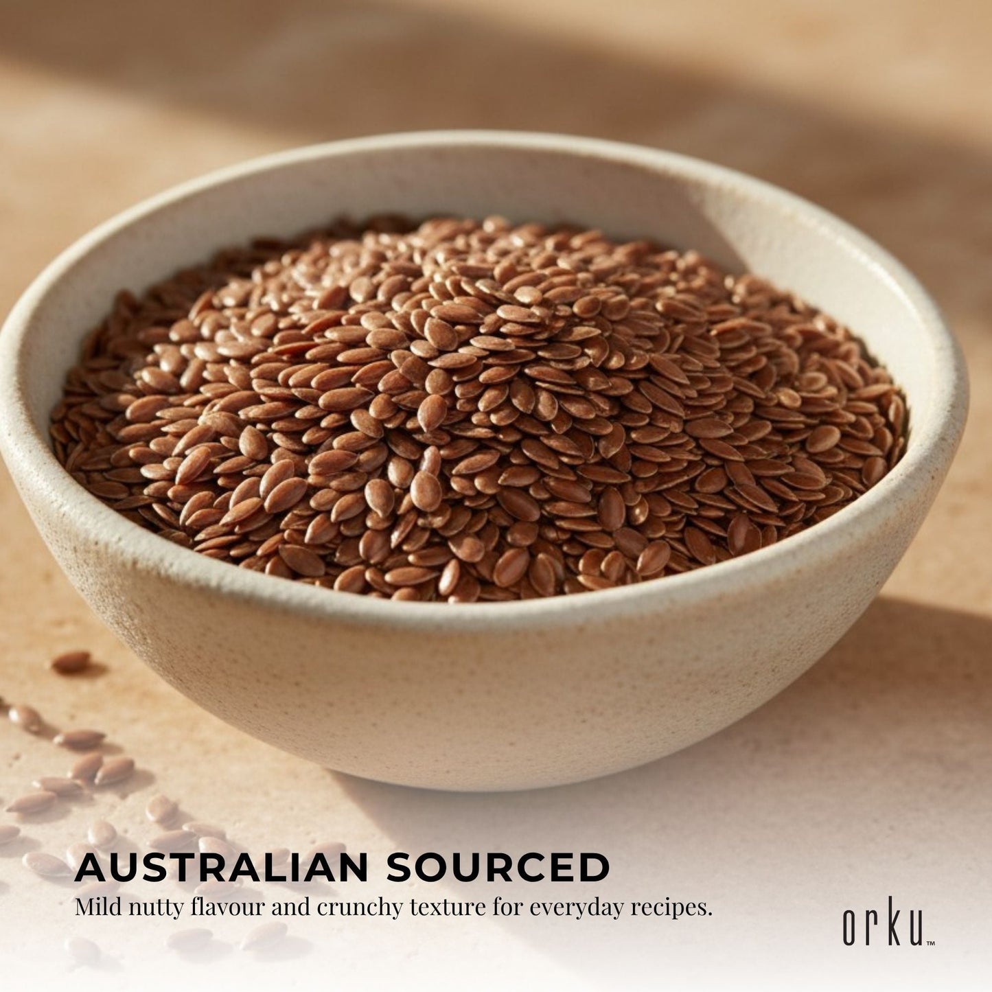 Orku Organic BrownLinseed Flaxseed Whole Grain Non GMO - Tubs
