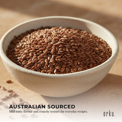 Orku Organic BrownLinseed Flaxseed Whole Grain Non GMO - Tubs