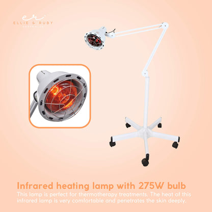 Infrared Heat Floor Lamp 275W Mobile Dimmable Salon Home Thermotherapy Treatment