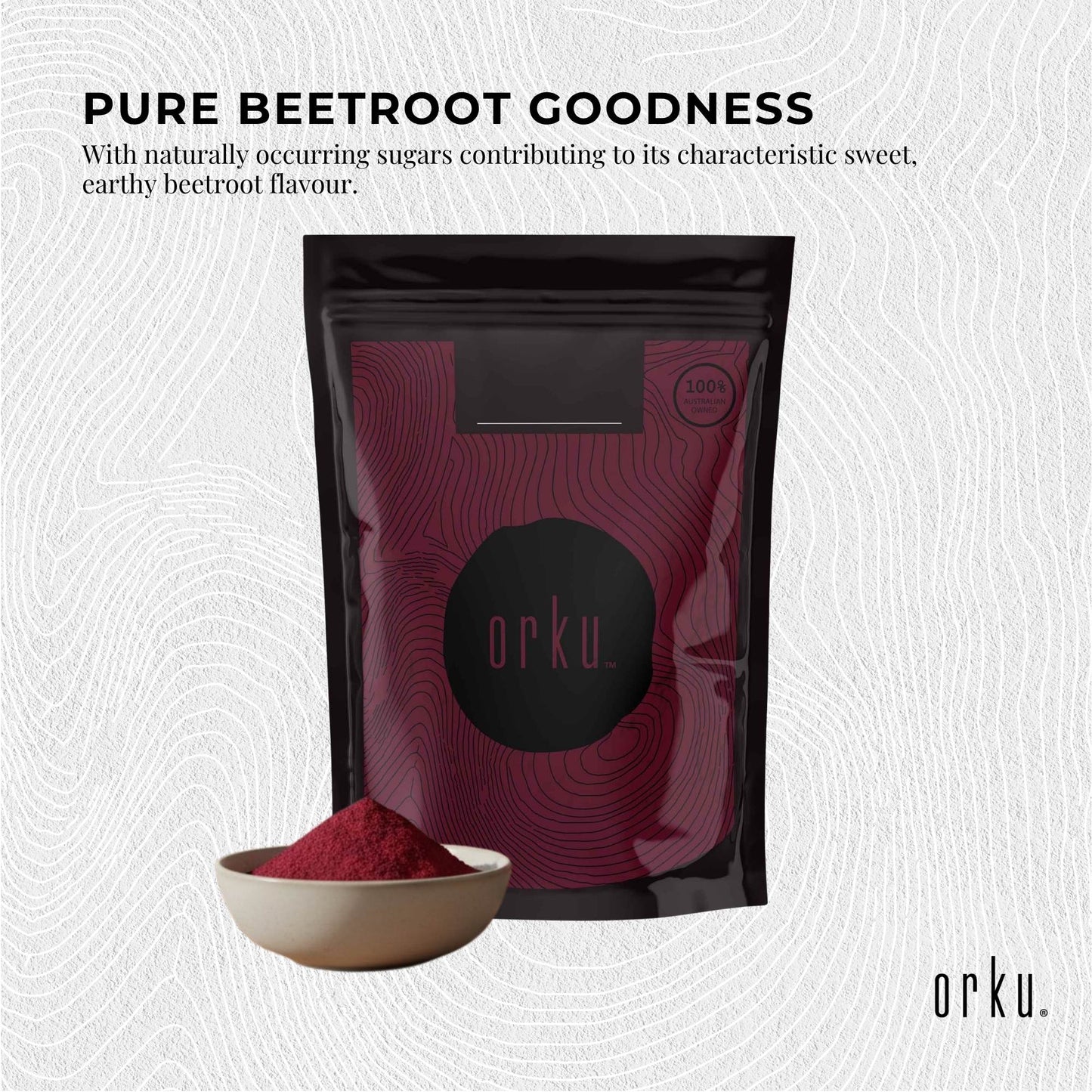 Orku Organic Beetroot Powder ACO Certified 100% Pure Beet Root Bulk Bags