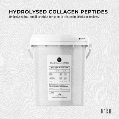 Orku Bovine Collagen Peptides Powder Tub - Hydrolysed Protein Unflavoured