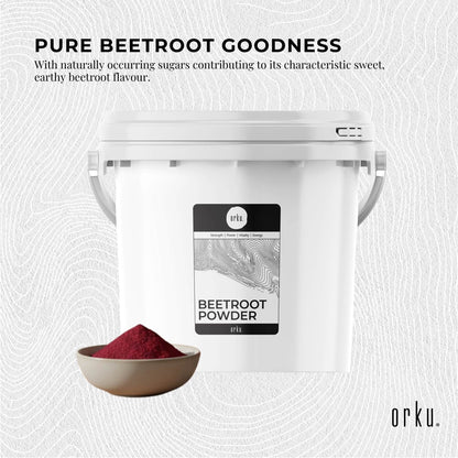 Orku Organic Beetroot Powder ACO Certified 100% Pure Beet Root Tubs