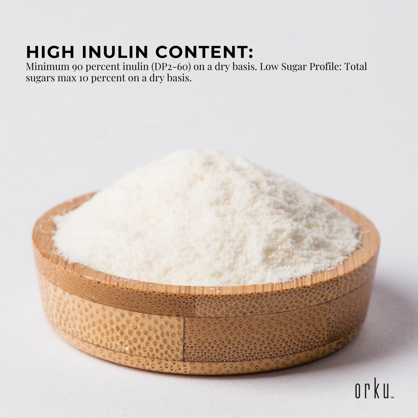 Orku Chicory Root Inulin Powder Tub - Unflavoured Food Ingredient