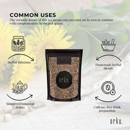 Orku Organic Dandelion Root - Dried Raw Herbal Tea