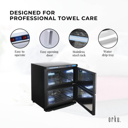 Orku 32L Electric Towel Warmer UV Cabinet Salon Spa Black
