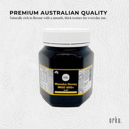 Orku MGO 500+ Australian Manuka Honey 1Kg - Raw Jelly Bush Honey