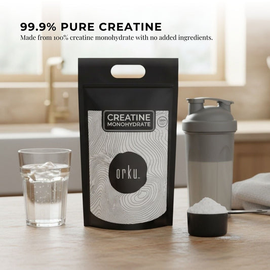 Orku Creatine Monohydrate Powder 200 Mesh Micronised 99.9% Pure