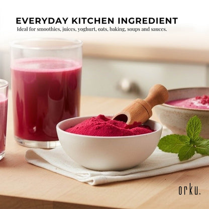 Orku Organic Beetroot Powder ACO Certified 100% Pure Beet Root Tubs