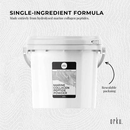 Orku Marine Collagen Peptide Powder Tubs - Pure Type I Hydrolysed Protein