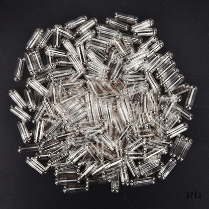 100x Empty Vegetable Capsules - Unfilled Size 0 Vege Vegan Clear Caps