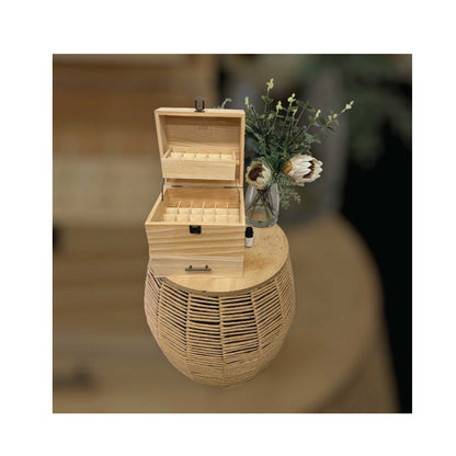 59 Slots Essential Oils Storage Box - Wooden 3-Tier Bottle Holder