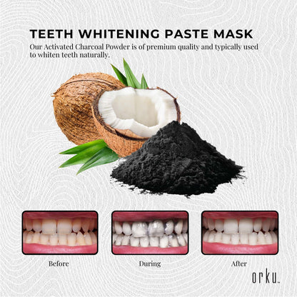 Activated Carbon Powder Coconut Charcoal - Teeth Whitening + Skin Bulk