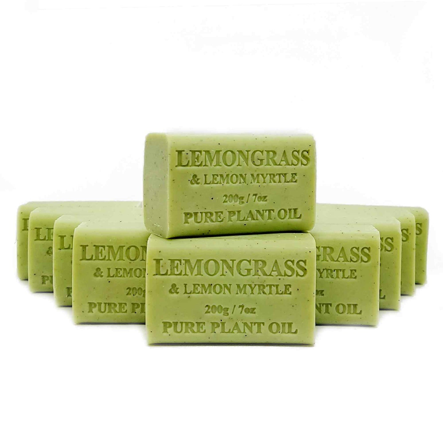 65x 200g Plant Oil Soap Lemongrass Lemon Myrtle Pure Vegetable Bar Australian