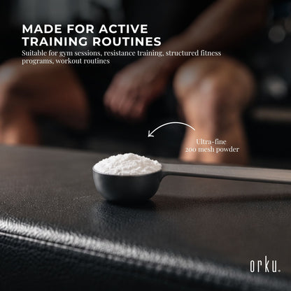 Orku Creatine Monohydrate Powder 99.9% Pure 200 Mesh Micronised Tubs