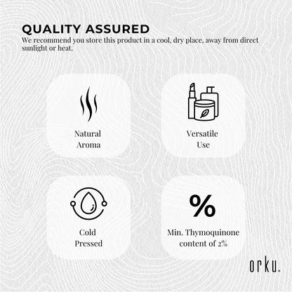 Orku Black Seed Oil Pure Cold Pressed 100% Ethiopian Nigella Sativa Cumin