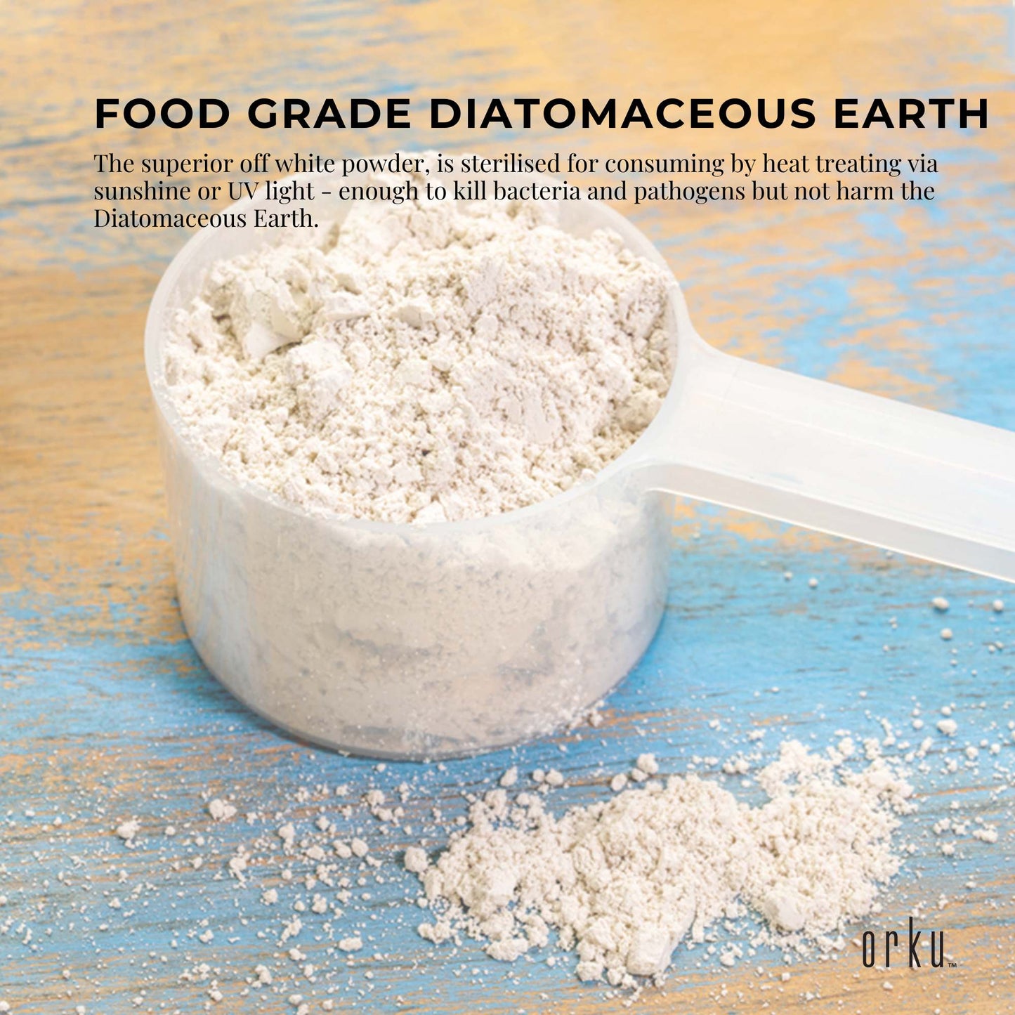 Organic Fine Diatomaceous Earth Tubs - Food Grade Fossil Shell Flour Powder