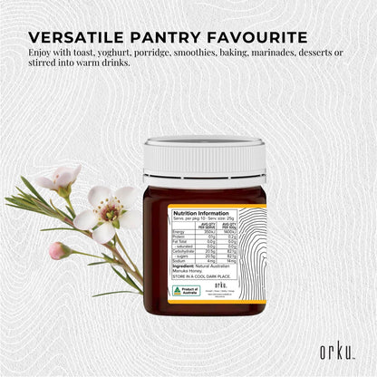 Orku MGO 500+ Australian Manuka Honey 250g - Raw Jelly Bush Honey