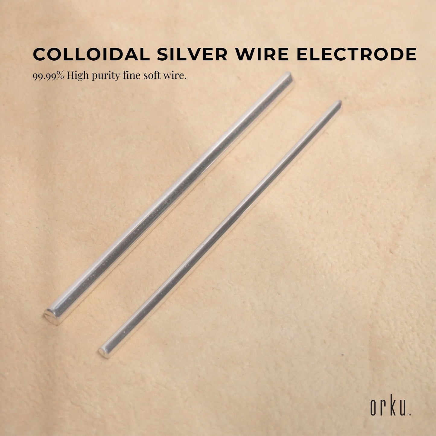 7" Silver Wire Rods 99.99% High Purity Fine Soft Pure Colloidal Electrode