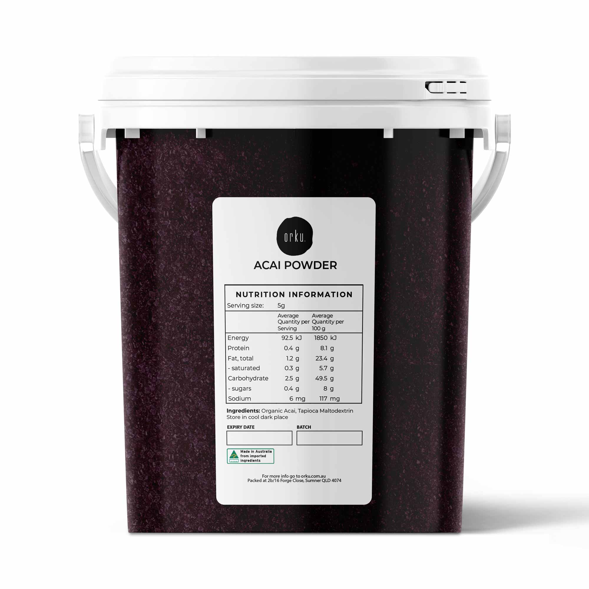 700g Acai Powder Bucket 100% Organic - Superfood Amazon Berries – Orku