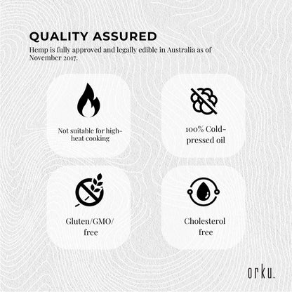 Orku Organic Hemp Seed Oil - Cold Pressed Food Grade Oils