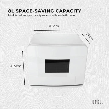 Orku 8L Electric Towel Warmer UV Cabinet Salon Spa White